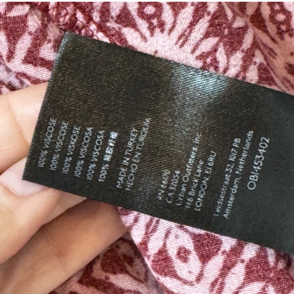 Anthropologie Dress Long Sleeve Tiered Skirt V-Neck Mini Knee Length Loose Fit L - Picture 11 of 15